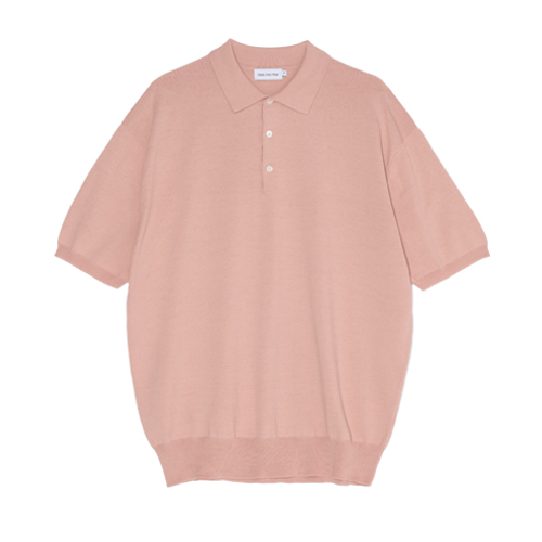 Easy 3B Half Sleeved Collar Knit (Faded Pink)