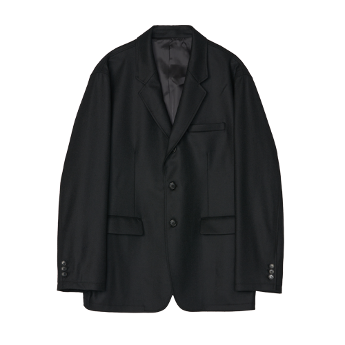 Relaxed Wool Jacket (Black)
