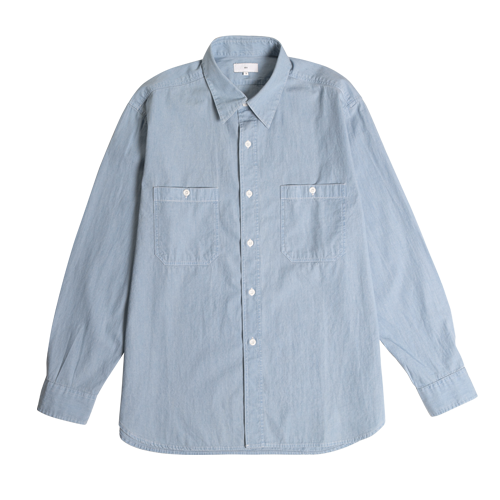 [SEW] Chambray Shirts (Light Blue)